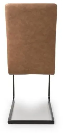 Loft Cantilever Dining Chair - Tan, Faux Leather