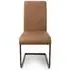 Loft Cantilever Dining Chair - Tan, Faux Leather