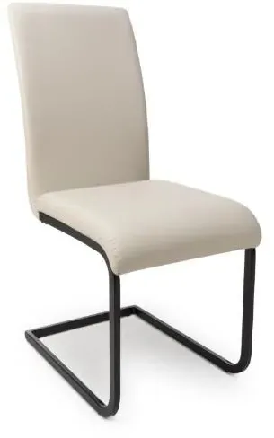 Loft Cantilever Dining Chair - Taupe, Faux Leather