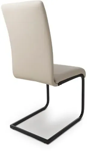 Loft Cantilever Dining Chair - Taupe, Faux Leather