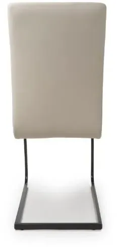 Loft Cantilever Dining Chair - Taupe, Faux Leather