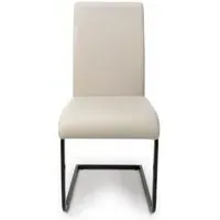 Loft Cantilever Dining Chair - Taupe, Faux Leather