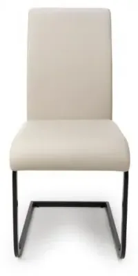 Loft Cantilever Dining Chair - Taupe, Faux Leather