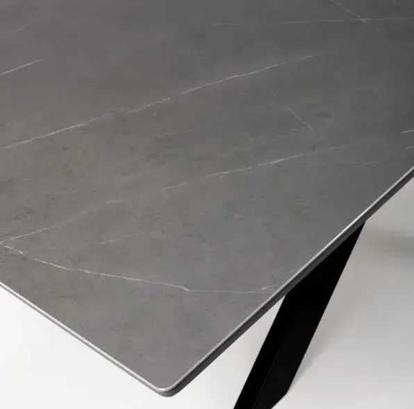 Lunar 6-8 Seater Extending Dining Table - Grey, Ceramic