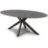 Lunar 6-Seater Oval Dining Table - Grey, Ceramic
