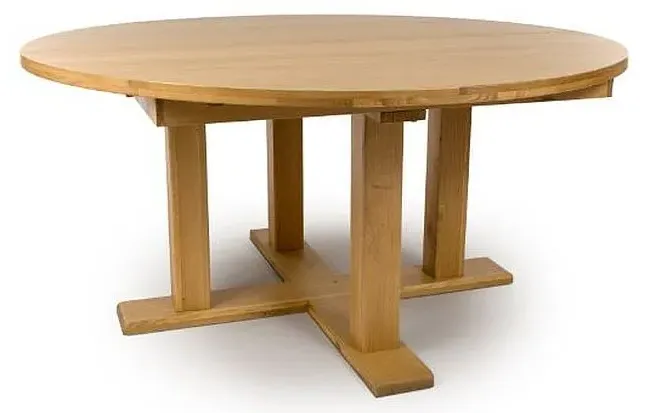Madrid 6 Seater Round Dining Table - Oak