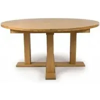 Madrid 6 Seater Round Dining Table - Oak