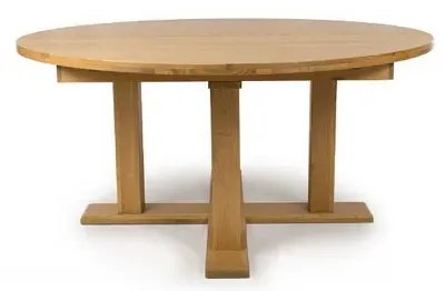 Madrid 6 Seater Round Dining Table - Oak image