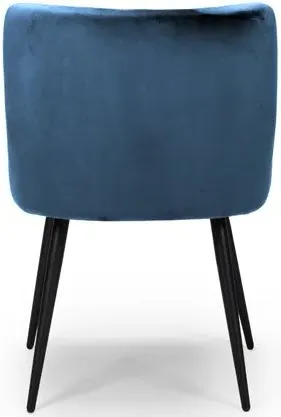 Malmo Dining Chair Set of 2 - Blue, Velvet