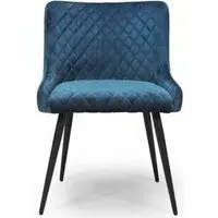 Malmo Dining Chair Set of 2 - Blue, Velvet