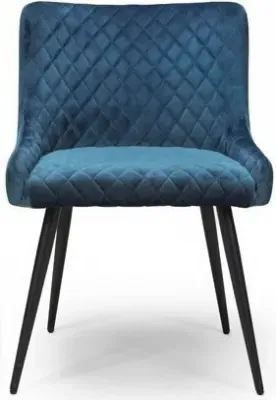 Malmo Dining Chair Set of 2 - Blue, Velvet image