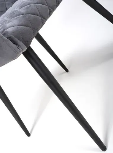 Malmo Dining Chair Set of 2 - Grey, Velvet