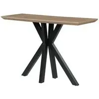 Manhattan 120cm Console Table with Spider Legs - Oak