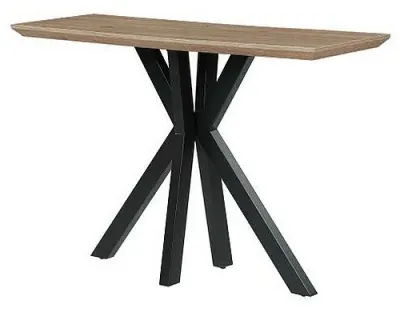 Manhattan 120cm Console Table with Spider Legs - Oak