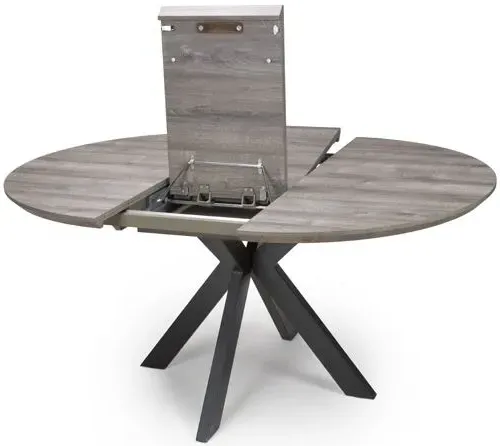 Manhattan 4-6 Seater Oval Extending Dining Table - Grey