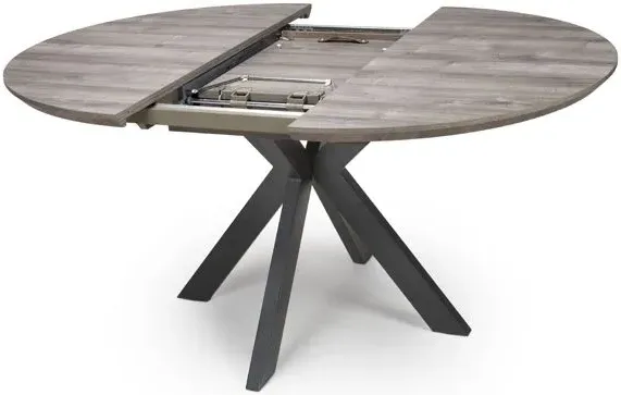 Manhattan 4-6 Seater Oval Extending Dining Table - Grey