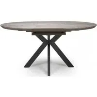 Manhattan 4-6 Seater Oval Extending Dining Table - Grey