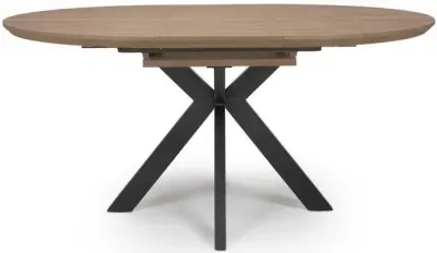 Manhattan 4-6 Seater Oval Extending Dining Table - Walnut