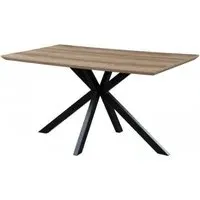 Manhattan 4-Seater Dining Table with Spider Legs - Oak