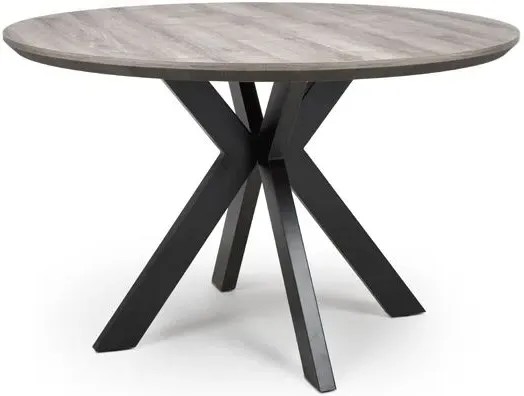 Manhattan 4-Seater Round Dining Table - Grey