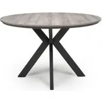 Manhattan 4-Seater Round Dining Table - Grey