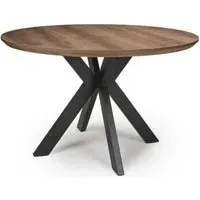 Manhattan 4-Seater Round Dining Table - Walnut