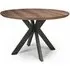 Manhattan 4-Seater Round Dining Table - Walnut