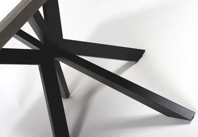 Manhattan 6 Seater Dining Table with Spider Legs - Grey