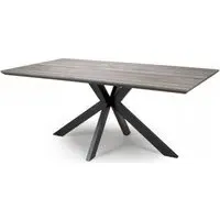 Manhattan 6 Seater Dining Table with Spider Legs - Grey