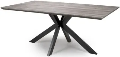 Manhattan 6 Seater Dining Table with Spider Legs - Grey image