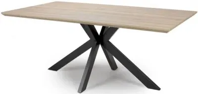 Manhattan 6 Seater Dining Table with Spider Legs - Oak