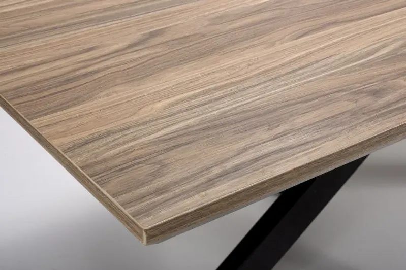 Manhattan 6 Seater Dining Table with Spider Legs - Walnut