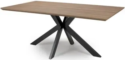 Manhattan 6 Seater Dining Table with Spider Legs - Walnut