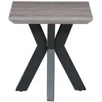 Manhattan Square End Table with Spider Legs - Grey