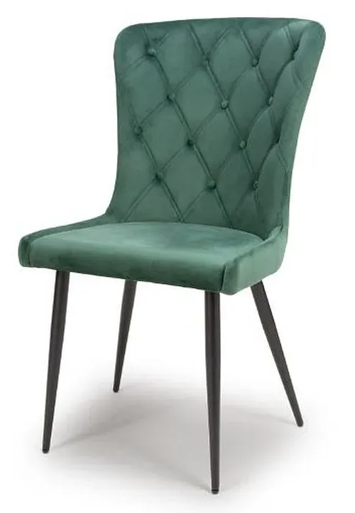 Merlin Dining Chair Set of 2 - Green, Fabric