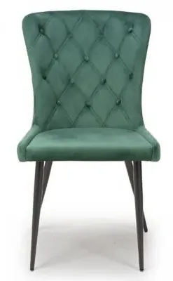 Merlin Dining Chair Set of 2 - Green, Fabric image
