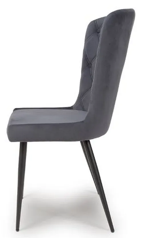 Merlin Dining Chair Set of 2 - Grey, Fabric