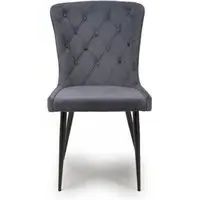 Merlin Dining Chair Set of 2 - Grey, Fabric