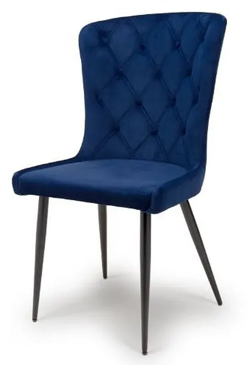 Merlin Dining Chair Set of 2 - Navy Blue, Fabric