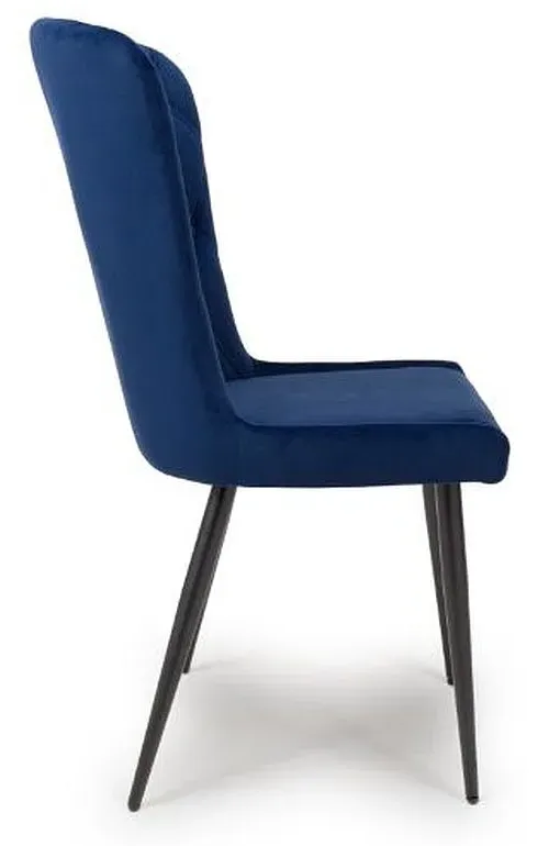 Merlin Dining Chair Set of 2 - Navy Blue, Fabric