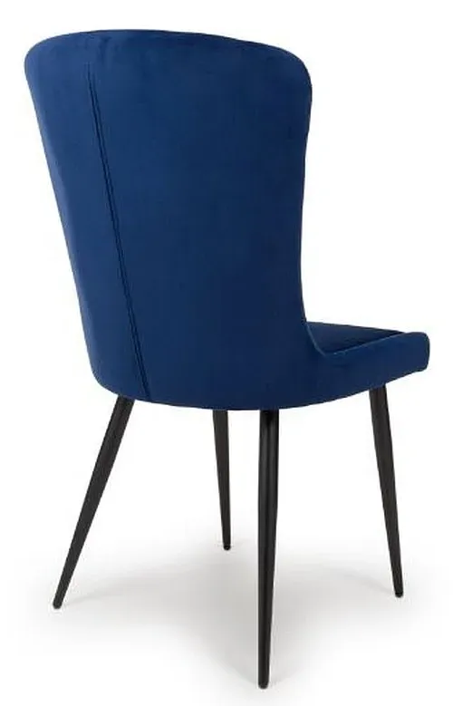 Merlin Dining Chair Set of 2 - Navy Blue, Fabric