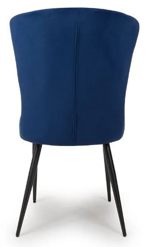Merlin Dining Chair Set of 2 - Navy Blue, Fabric