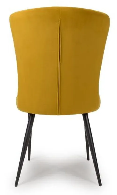 Merlin Dining Chair Set of 2 - Yellow, Fabric