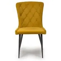 Merlin Dining Chair Set of 2 - Yellow, Fabric