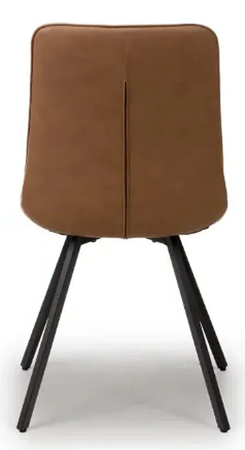 Miro Dining Chair Set of 2 - Tan, Faux Leather