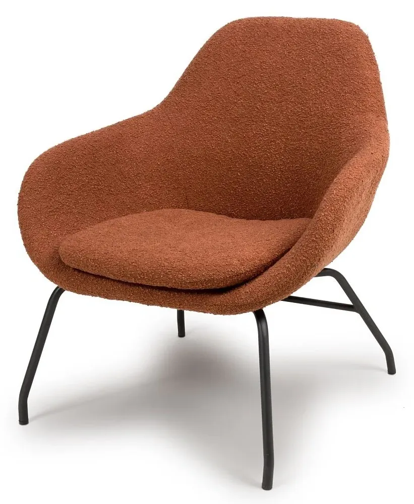 Moby Accent Chair - Orange, Fabric