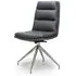 Nobo Swivel Dining Chair - Grey, Faux Leather