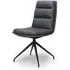 Nobo Swivel Dining Chair - Grey, Faux Leather