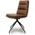 Nobo Swivel Dining Chair - Tan, Faux Leather