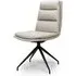 Nobo Swivel Dining Chair - Taupe, Faux Leather